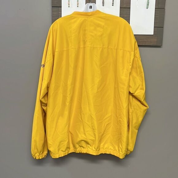 FootJoy Gold Embroidered Pullover Jacket w/ Front Zipper Pockets & V-Neck- Large - Picture 4 of 14